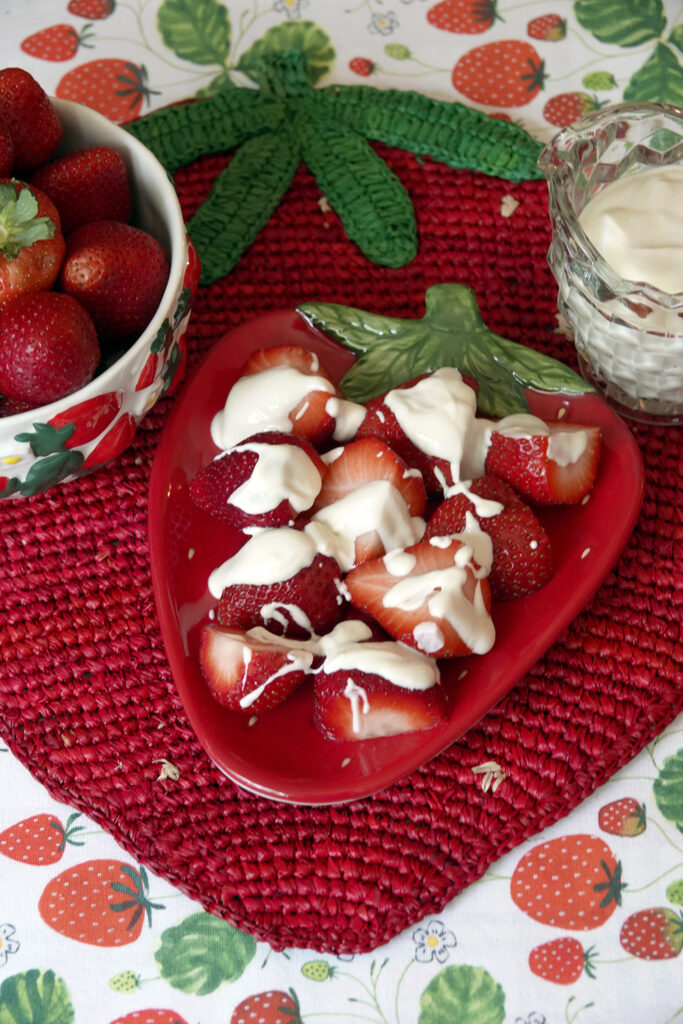 Strawberries with Devonshire Cream from Kavanaugh’s Sylvan Lake Resort in Brainerd