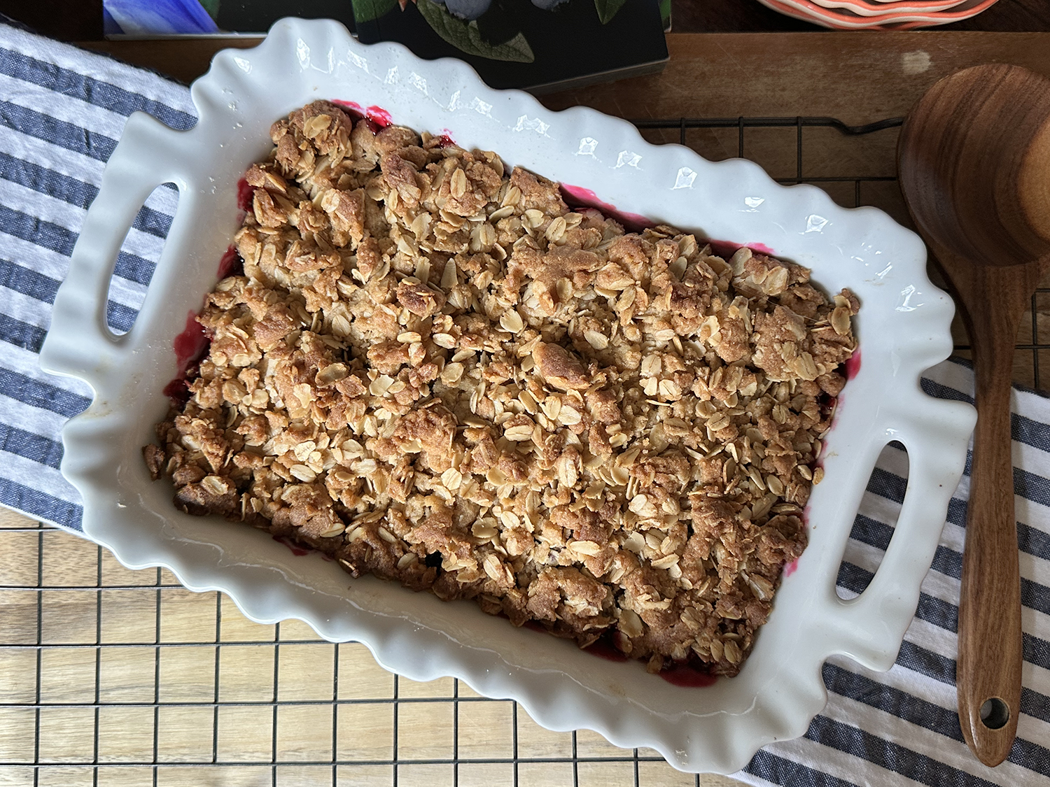 Blueberry Crisp from the Test Kitchen of Byerly’s